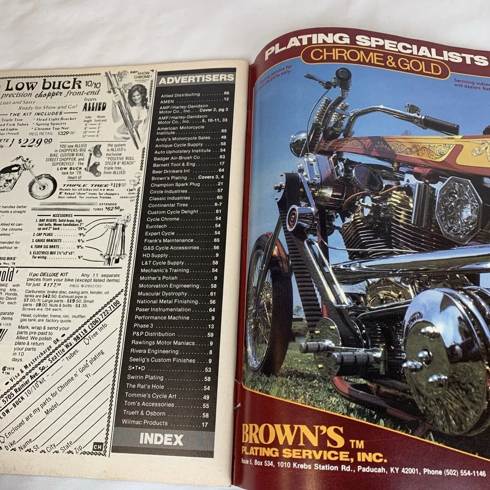 Lot‎ Of 4 Choppers Magazines 1981 June, July, October, November